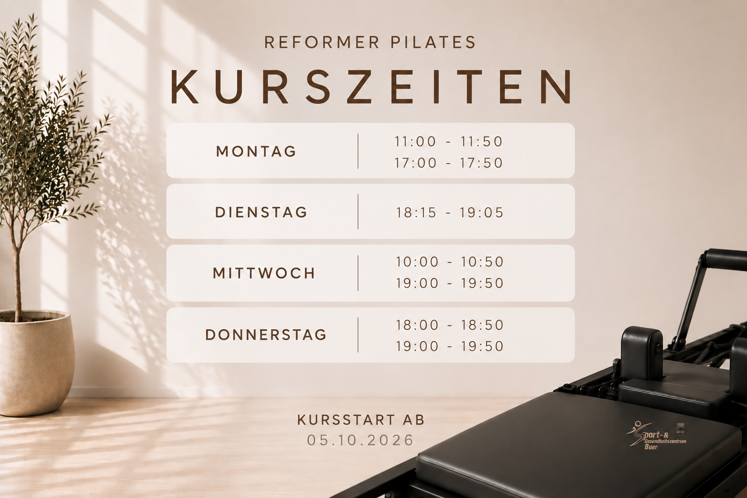 Reformer Pilates 